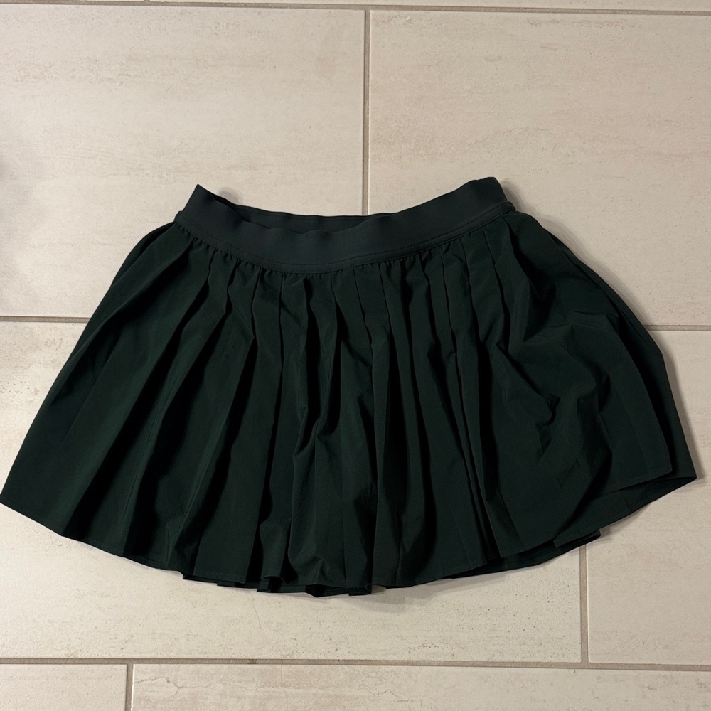 Lululemon Forest Green Pleated Mini Skirt